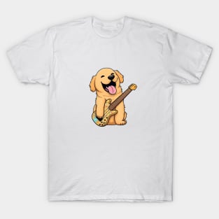 Golden Retriever Bass Player T-Shirt